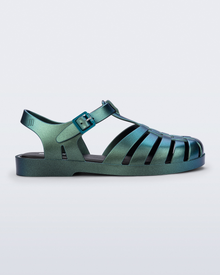 Womens | Possession Magic Sandal | Black/Metallic Green