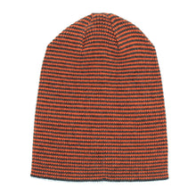 Striped Slouchy Hat | Grey/Orange