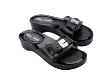 Womens | Pescura Heel and Scholl Slide | Clear Black