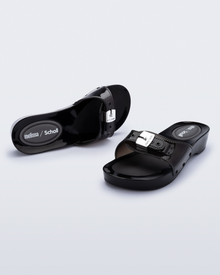 Womens | Pescura Heel and Scholl Slide | Clear Black