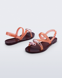 Womens | Iris Sandal | Burgundy/Orange