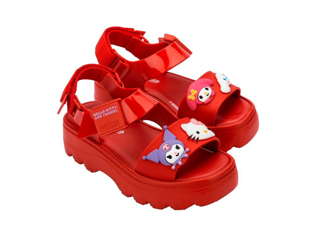 Womens | Kick Off and Hello Kitty Sandal | Red