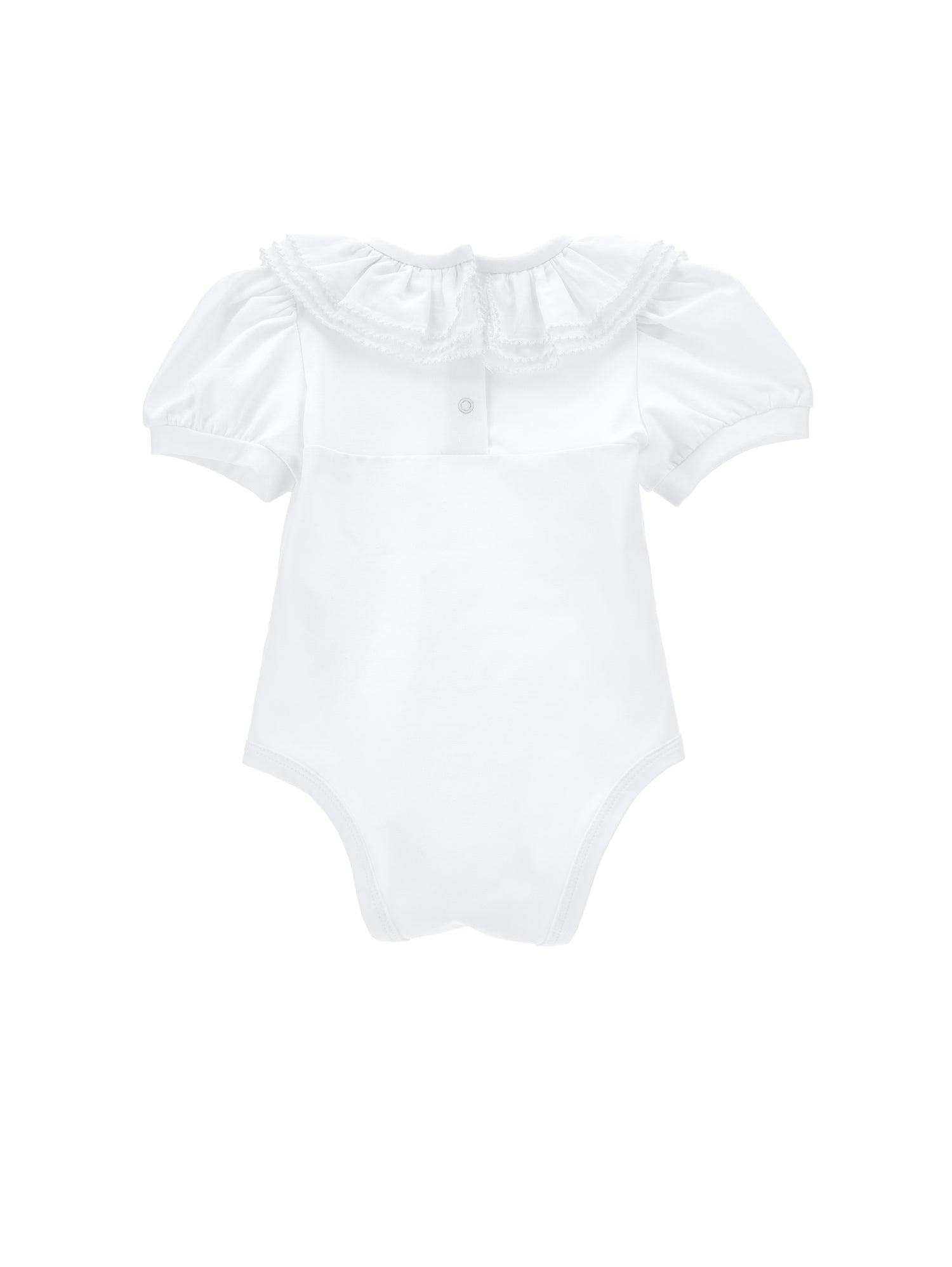 Girls | Scalloped Collar Shirt Body | White