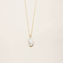 Womens | 14K Solid Yellow Gold | Baroque Cultured Pearl Drop Chain | Freshwater Pearls