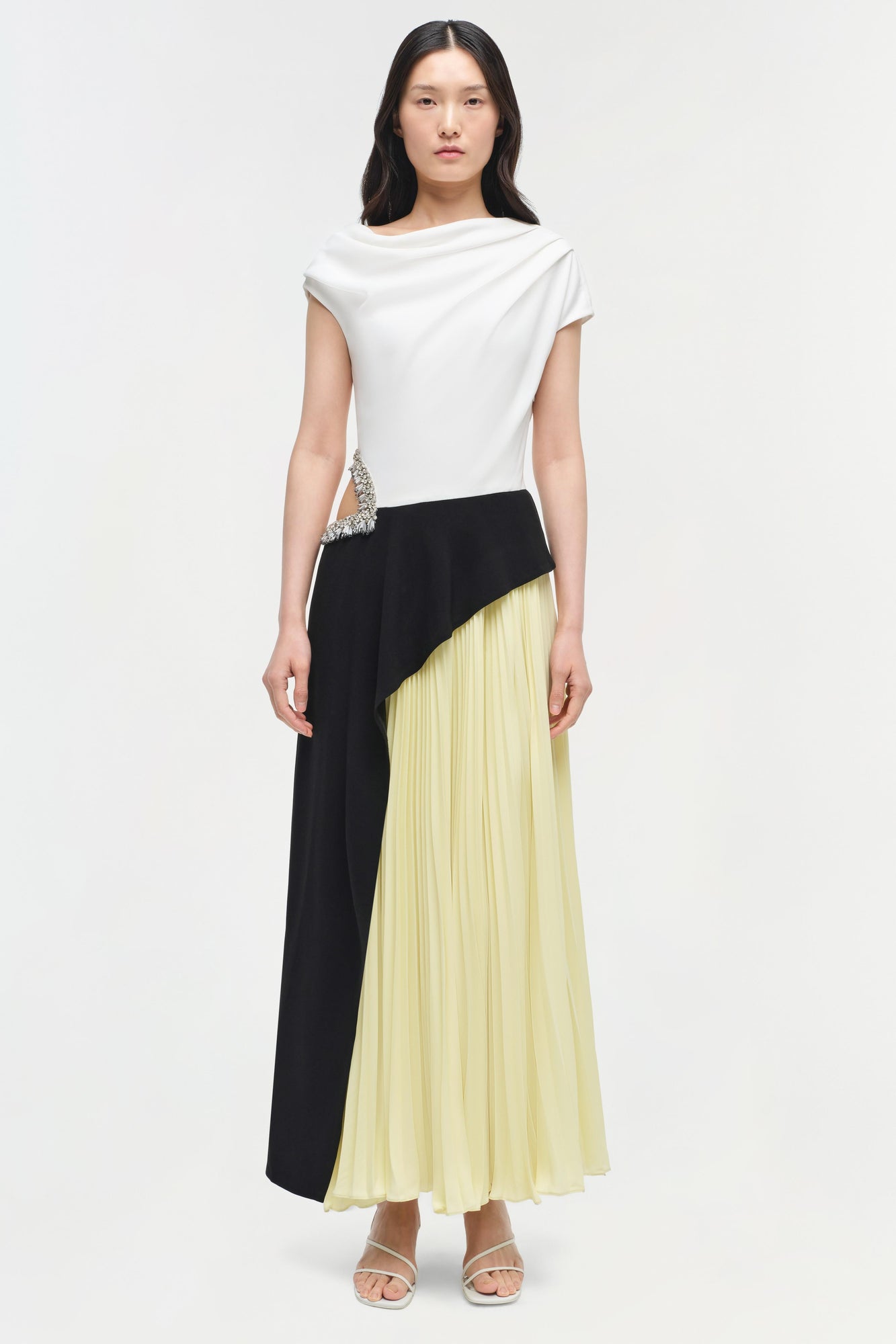 Womens | Andromeda Embellished Midi Dress | Sunglow Multi