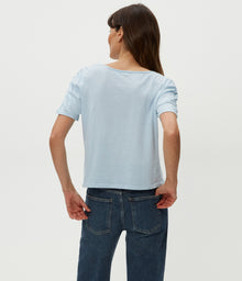 Josie V-Neck Ruched Tee | Fountain