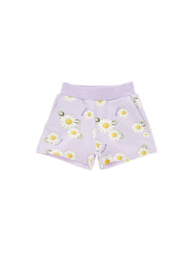 Girls | Daisy Fleece Shorts | Wisteria
