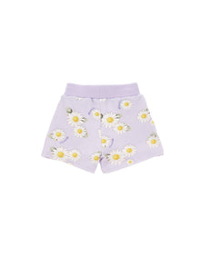 Girls | Daisy Fleece Shorts | Wisteria