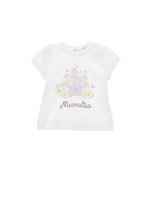 Girls | Castle Print T-Shirt | White