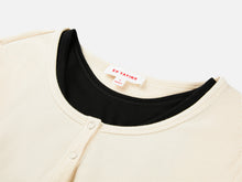 Slim-Fit Knit Base Layer Top | Beige/Black