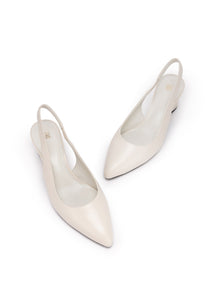 Water Drop Heel Hollow High Heel | White