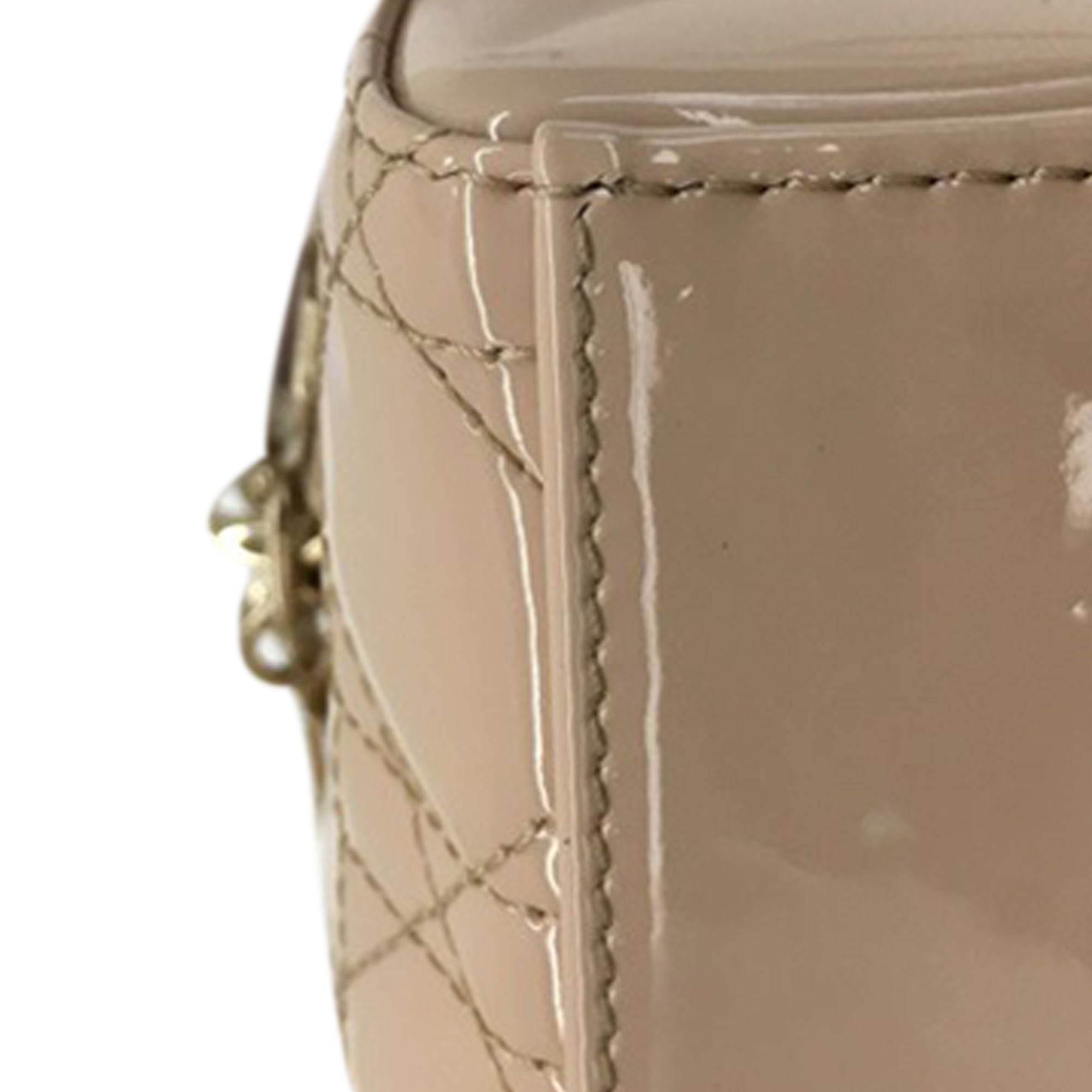 Dior | Pre-Owned Small Patent Cannage Lady D-Joy | Brown/Beige