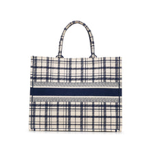 Dior | Pre-Owned Large Check n Book Tote | Blue