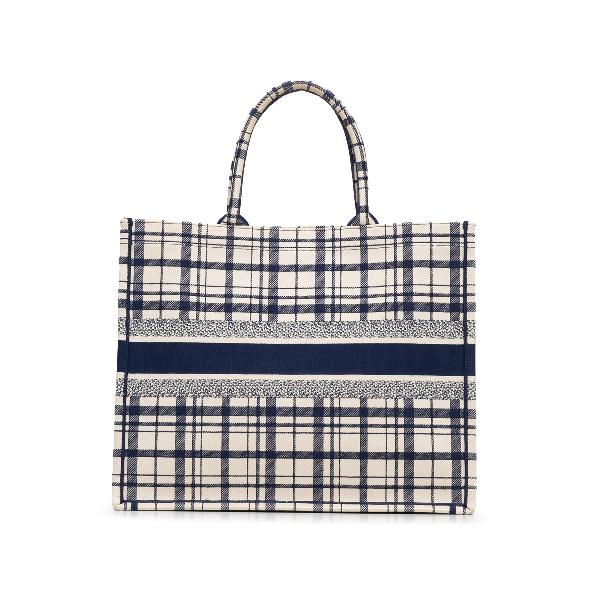 Dior | Pre-Owned Large Check n Book Tote | Blue