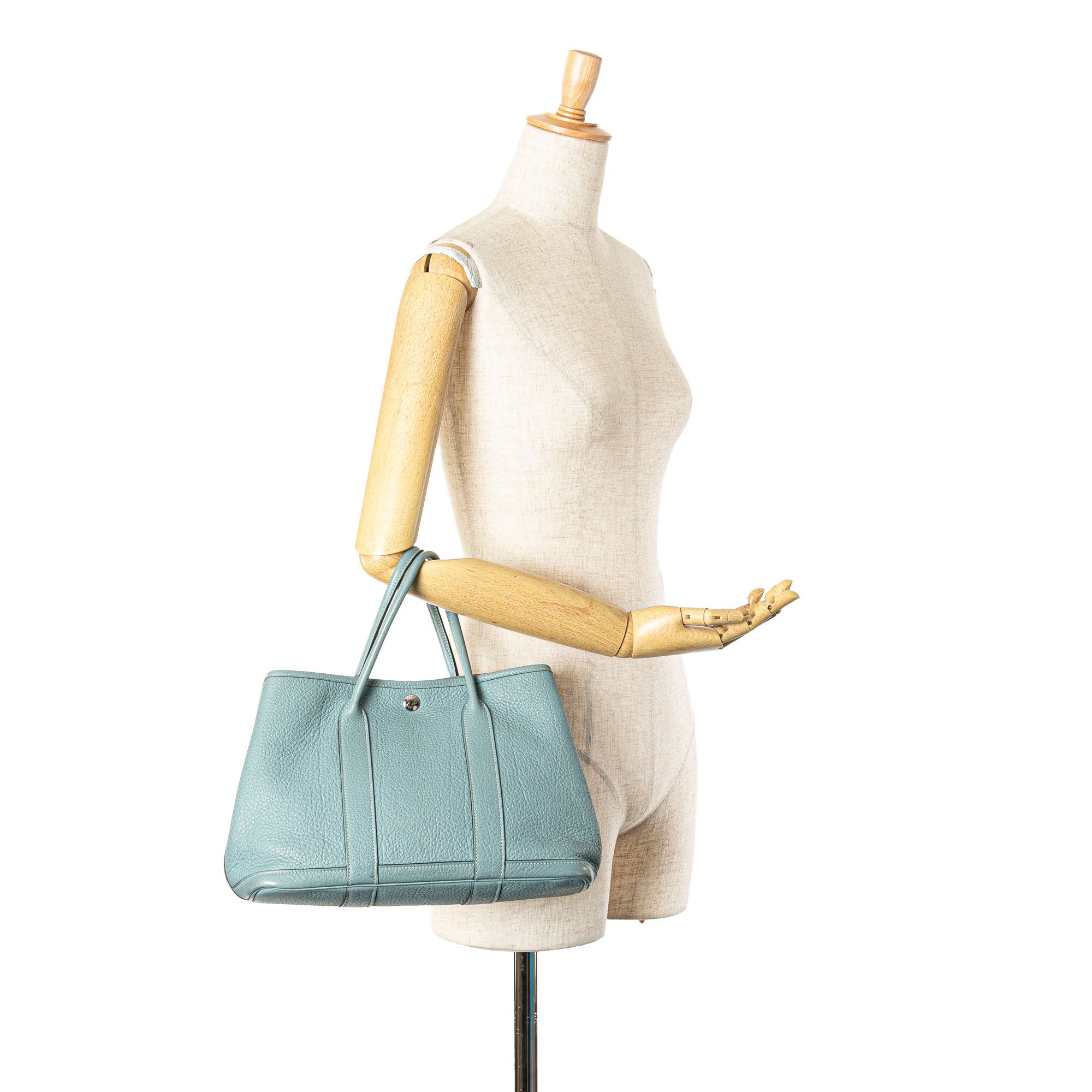 Hermes | Pre-Owned Negonda Garden Party 30 | Blue/Light Blue