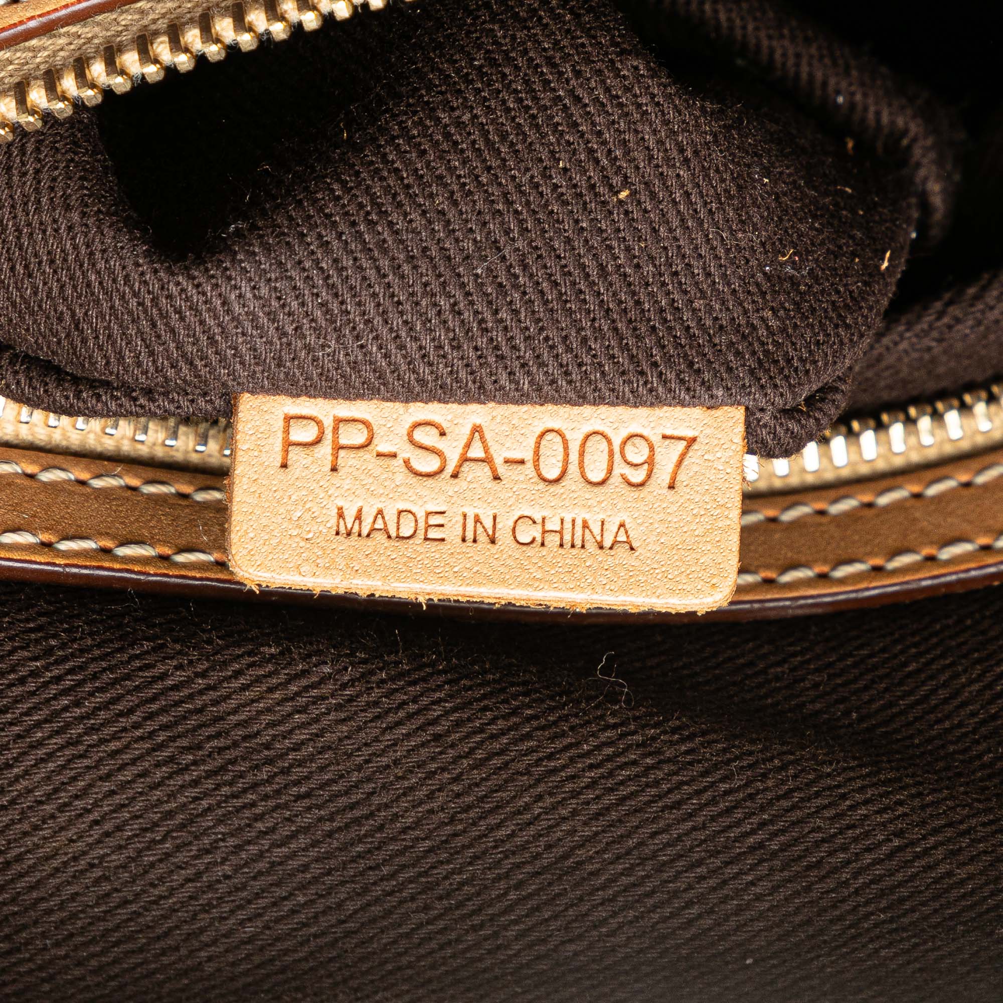 Celine | Pre-Owned Macadam Coated Canvas Satchel | Brown