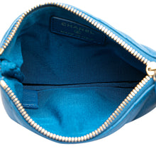 Chanel | Pre-Owned Chevron Lambskin O Case Pouch | Blue