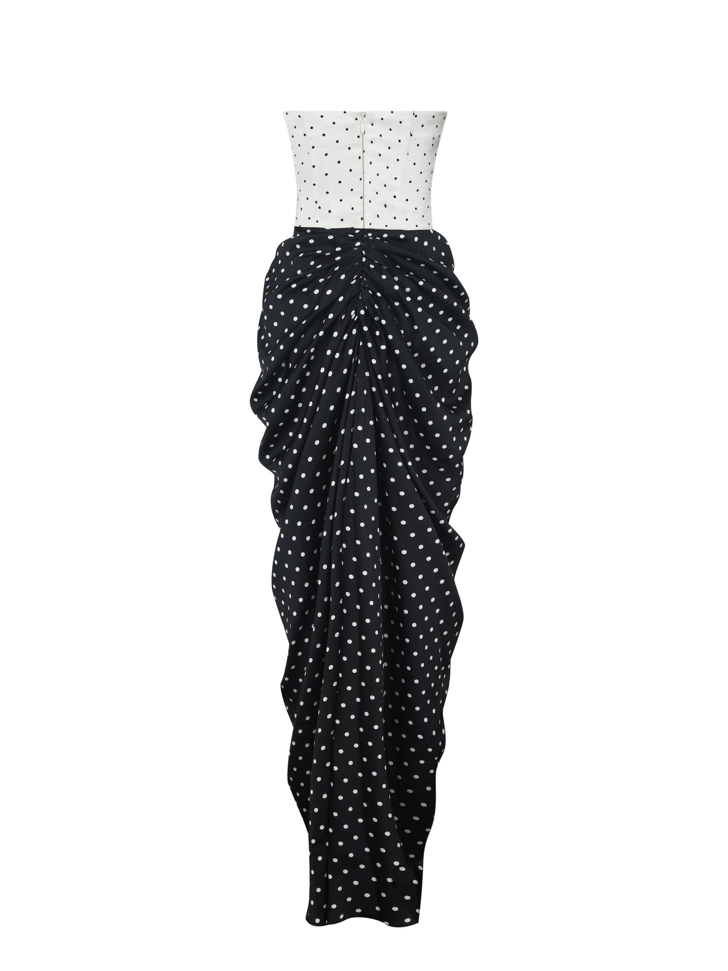 Tamryn Sweetheart Maxi Dress | Black and White Polka Dot