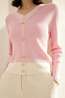 Merino Wool Knit Sweater | Pink