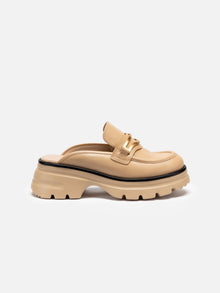 College Style Half-drag Loafers | Camel