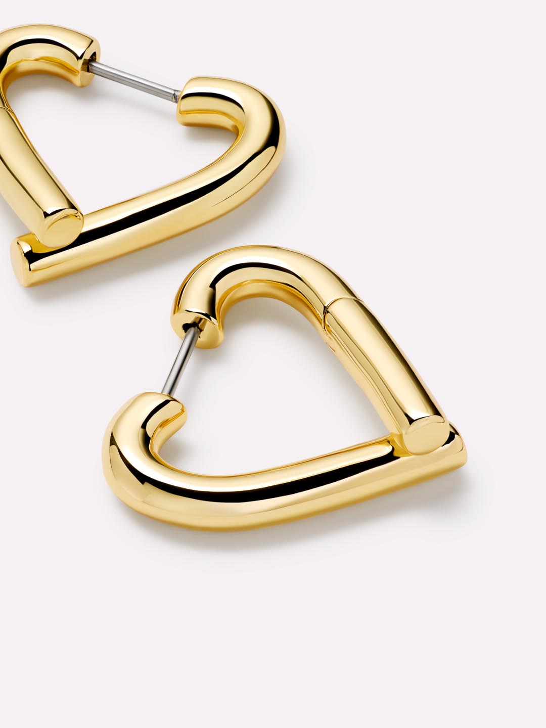 14K Gold Plated Open Hearts Love Valentines Day Statement Hoop Earrings For Women Ana Luisa Keilan