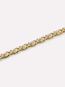 Chain Navy Bracelet | 14K Gold on Brass