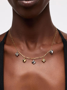 Azura Charm Necklace | 14K Gold on Brass/Rhodium on Brass