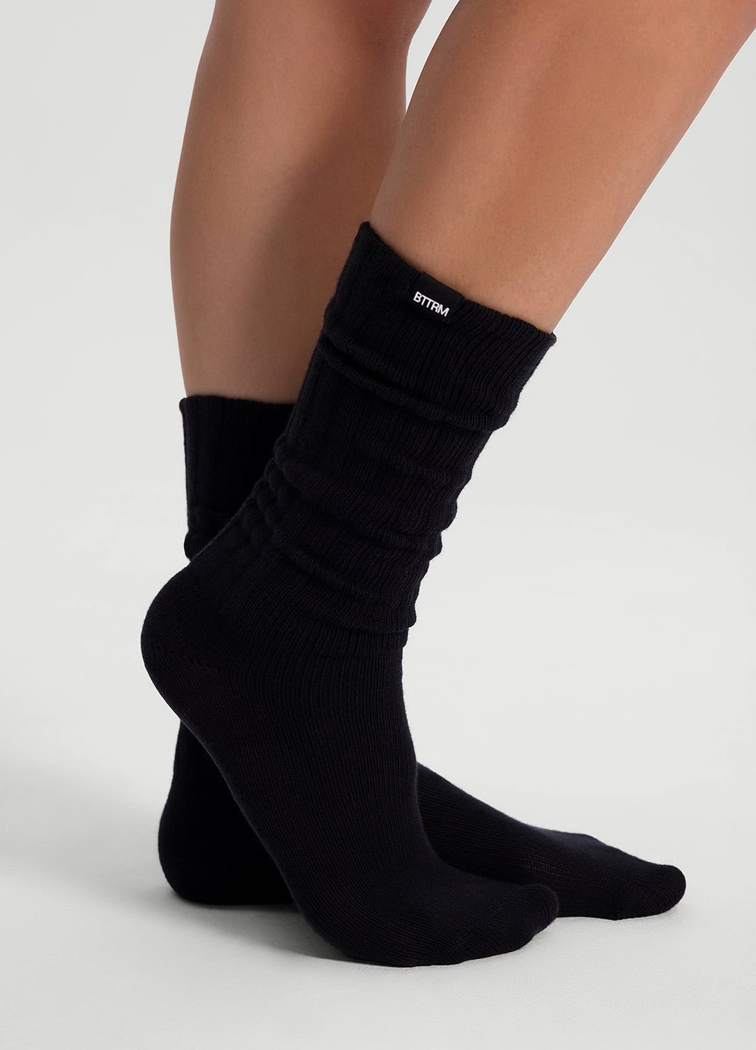 Unisex Cotton Slouch Socks | Black