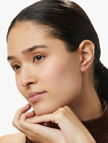 Cassie Hoop Earrings | 14K Gold on Sterling Silver | Cubic Zirconia