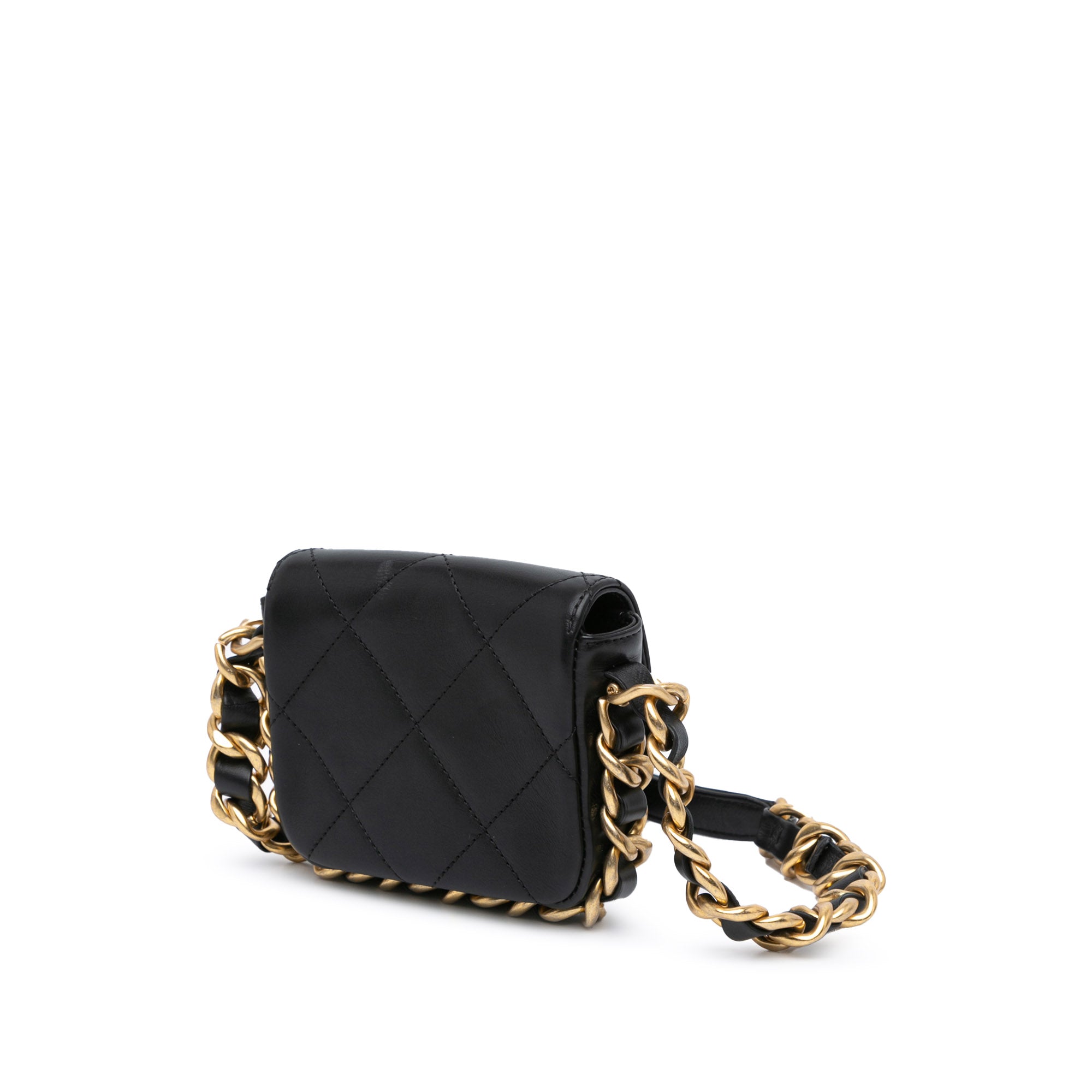 Chanel | Pre-Owned Mini Quilted Calfskin Framing Chain Flap | Black