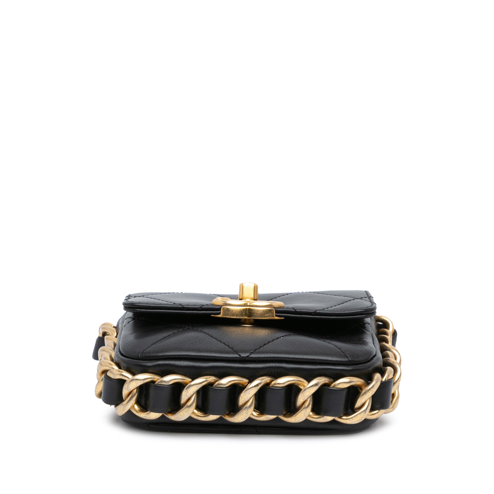 Chanel | Pre-Owned Mini Quilted Calfskin Framing Chain Flap | Black