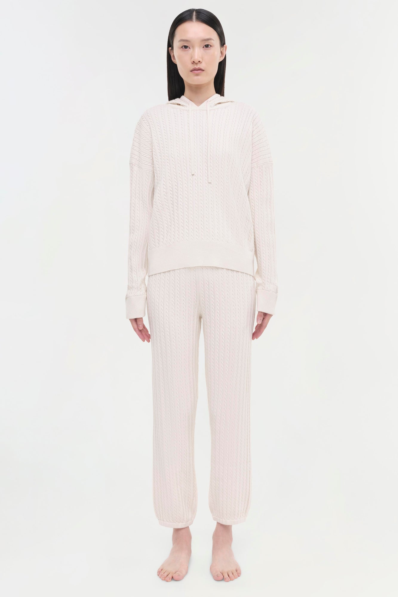 Womens | Cable Joggers | Ivory