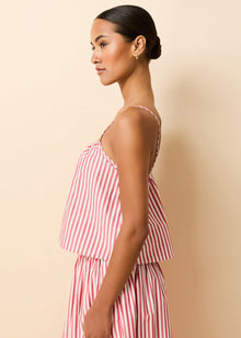 Maayan Top Washed Red / Optic White Stripe - Solid & Striped