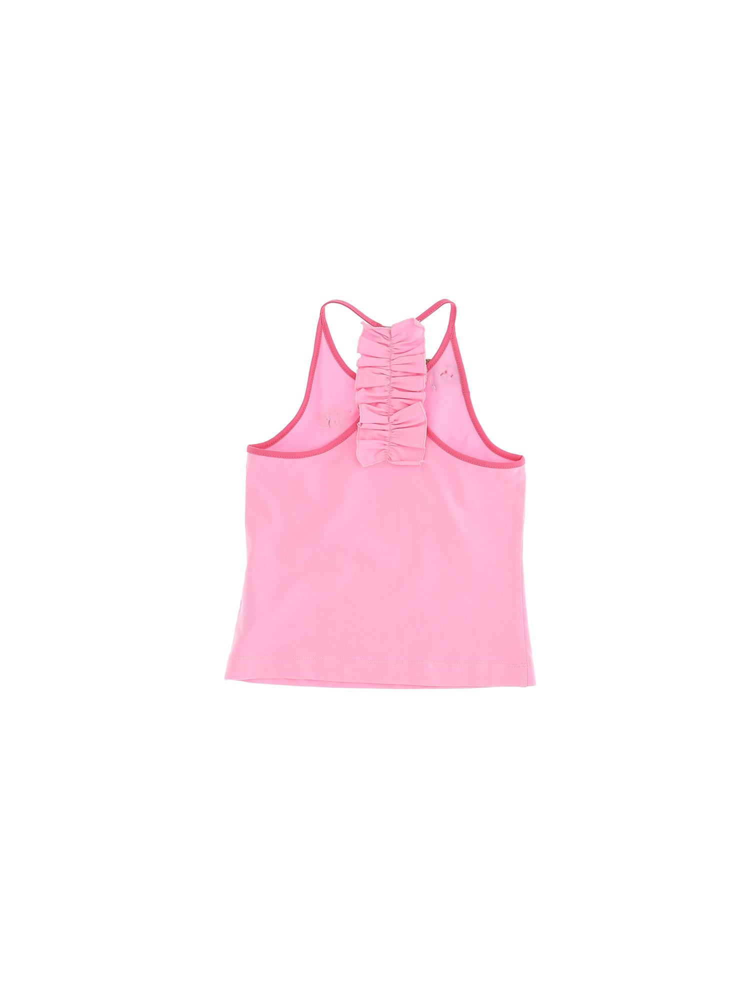 Girls | Jersey Camisole With Crochet Flowers | Sachet Pink/Fandango