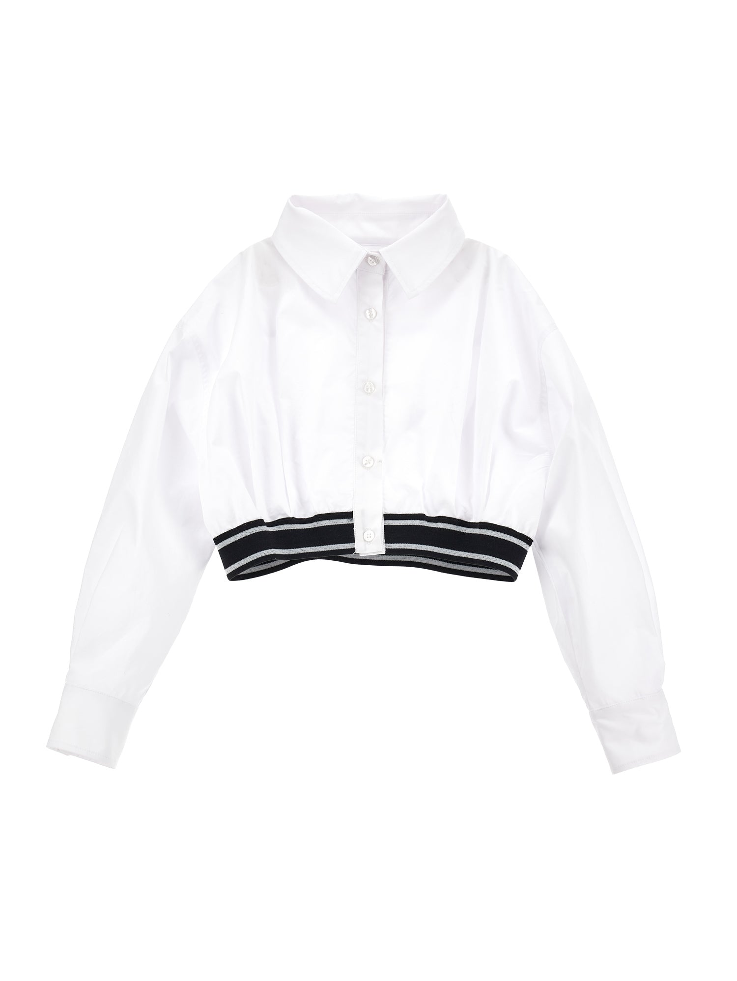 Girls | Bomber Jacket-Effect Cotton Shirt | White