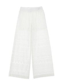 Girls | Openwork Jersey Trousers | Cream