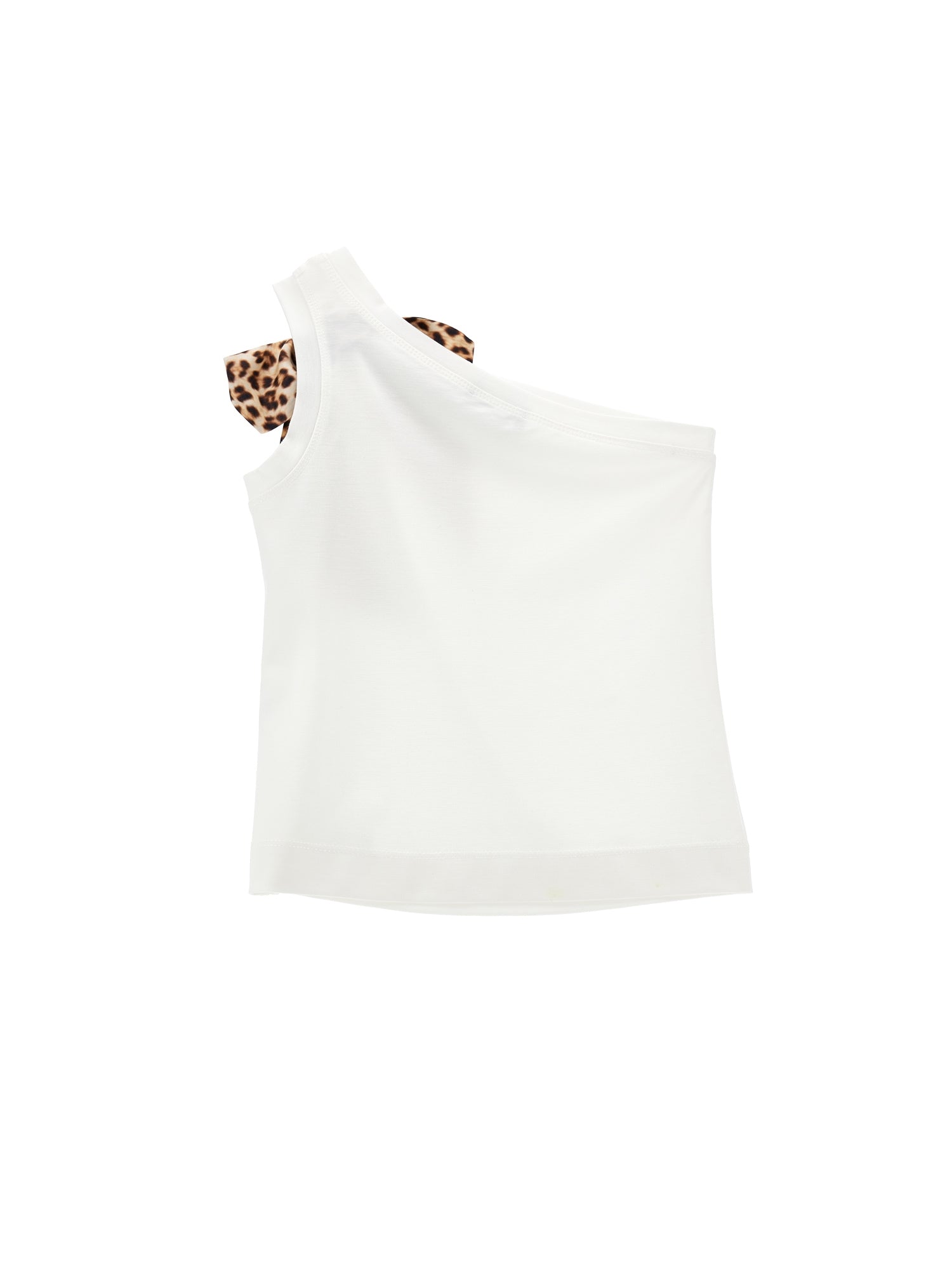 Girls | Viscose Top With Bow | Cream