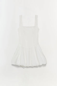 Womens | Juni Cotton Poplin Mini Dress | White