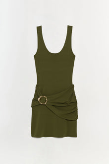 Womens | Alivia Knit Mini Dress | Olive