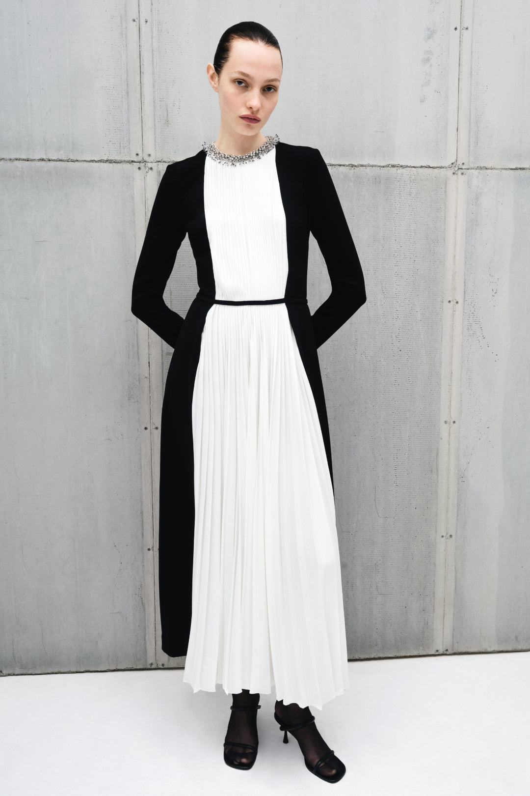 Womens | Esther Embellished Midi Dress | Ivory Multi