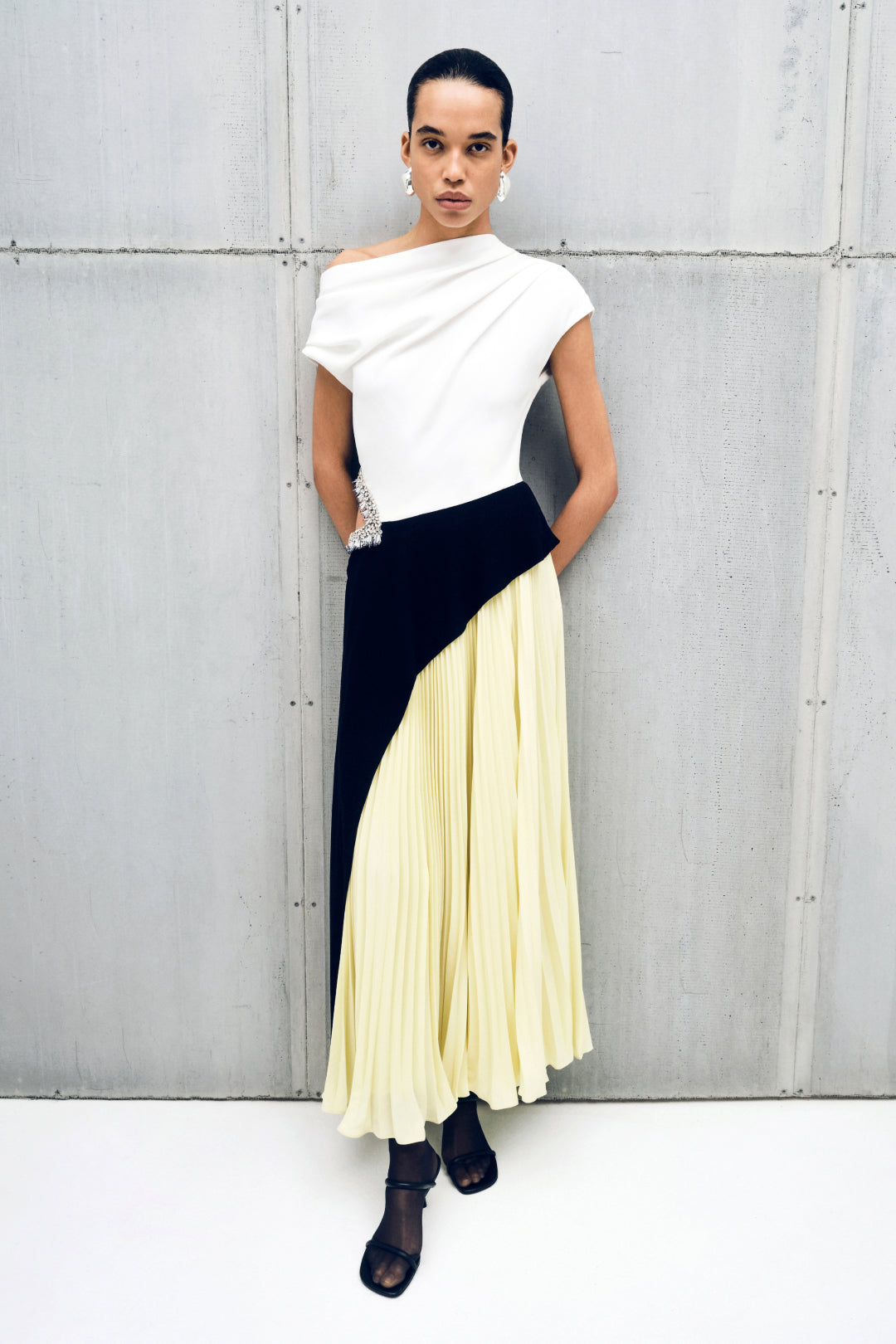 Womens | Andromeda Embellished Midi Dress | Sunglow Multi