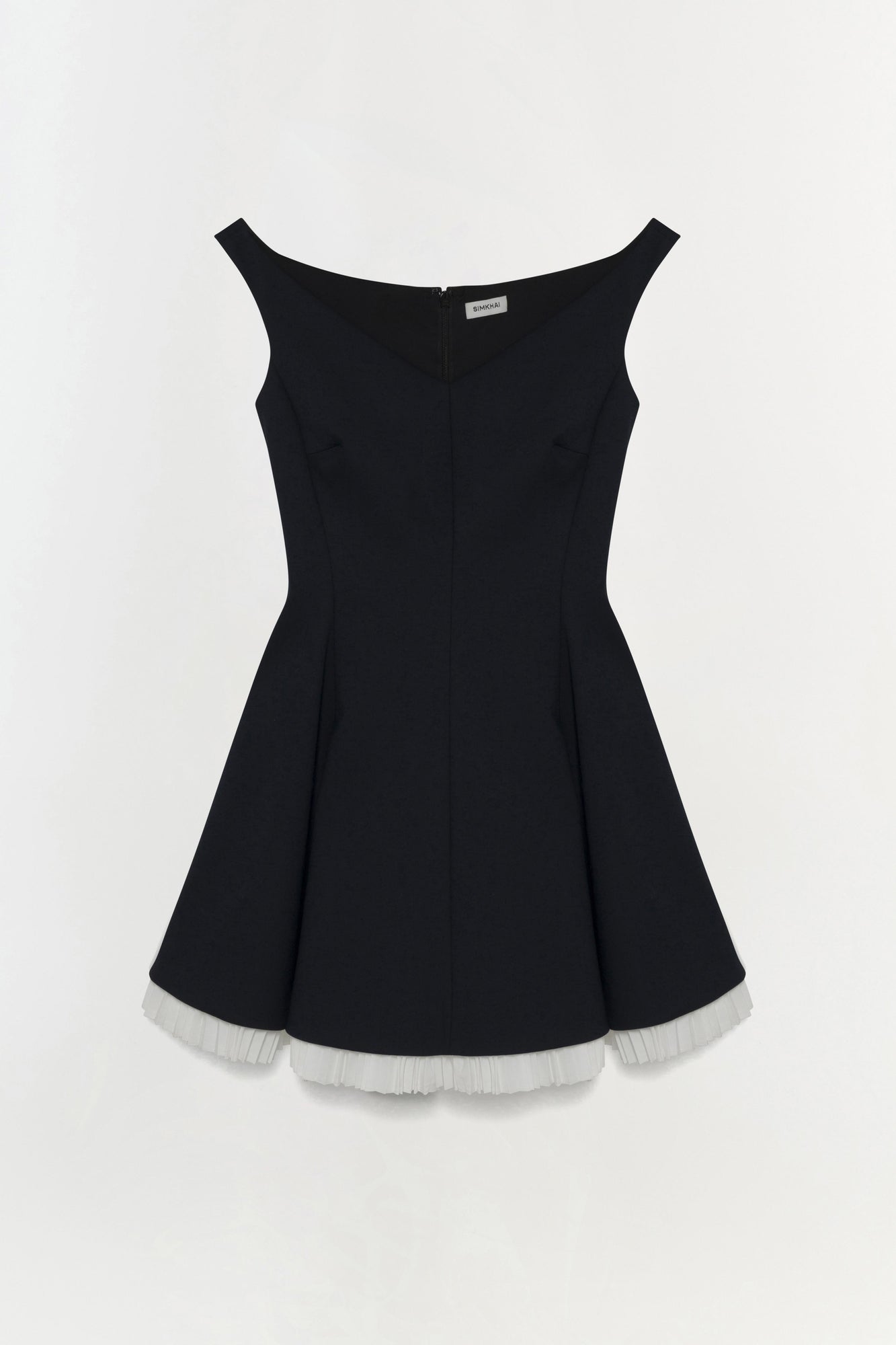 Womens | Dorothie Pleated Combo Mini Dress | Black Multi