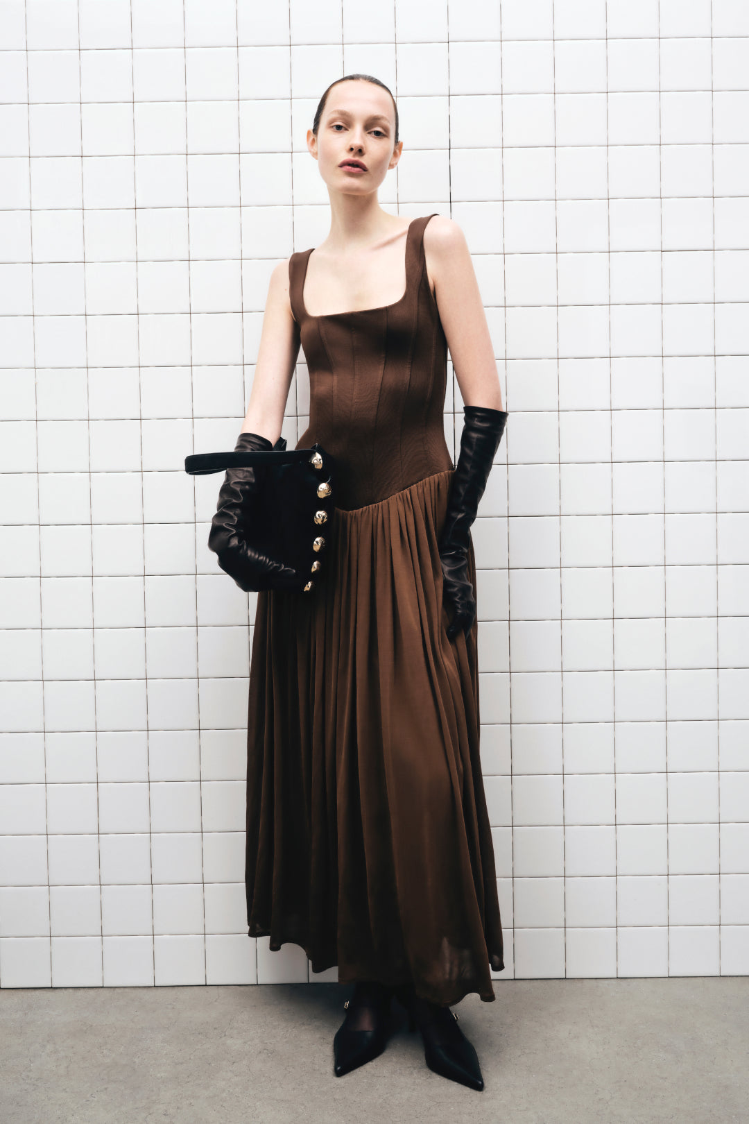 Womens | Jamie Jersey Midi Dress | Cocoa