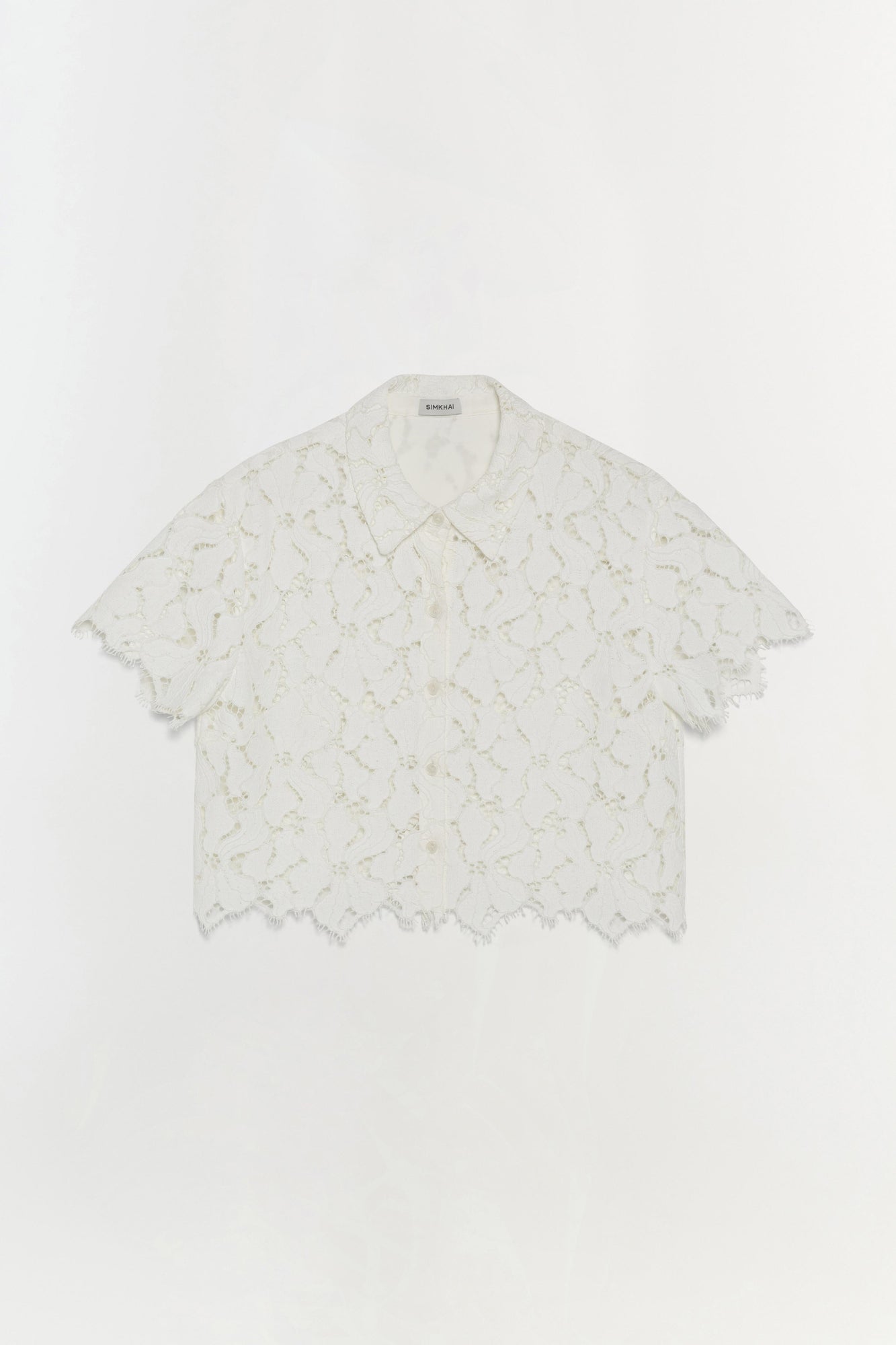 Womens | Marjorie Lace Camp Shirt | Ivory
