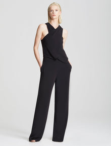Wrap Neck Jumpsuit - Halston
