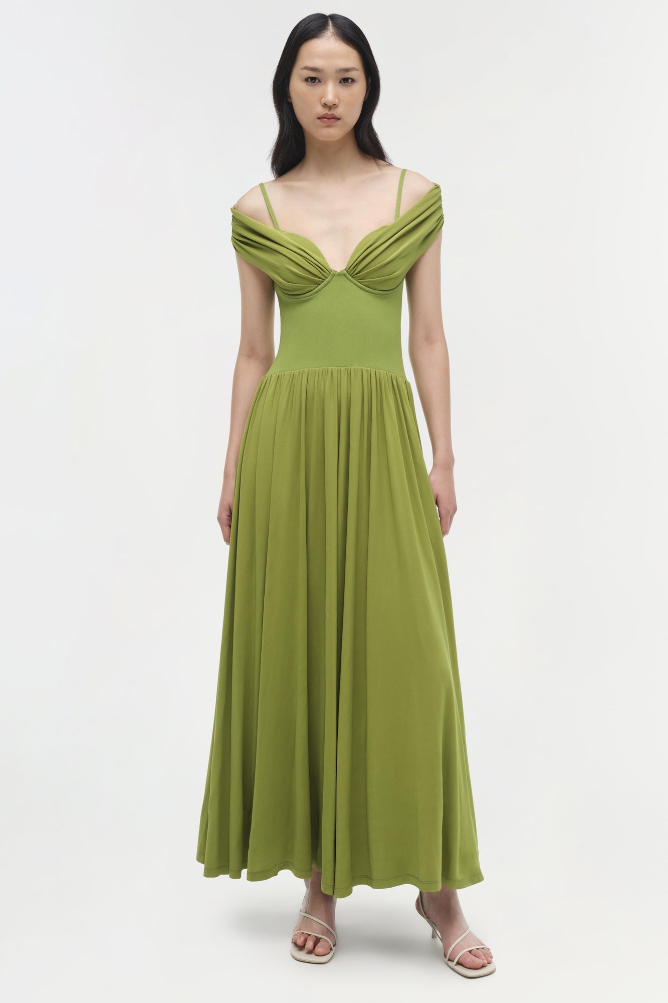 Womens | Amarantha Jersey Midi Dress | Kiwi