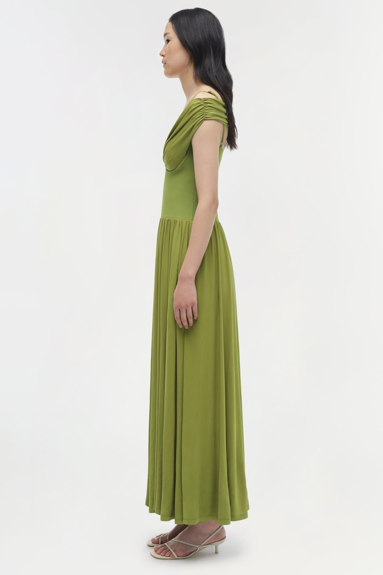 Womens | Amarantha Jersey Midi Dress | Kiwi