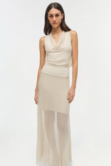 Womens | Gennie Knit Midi Skirt | Sand