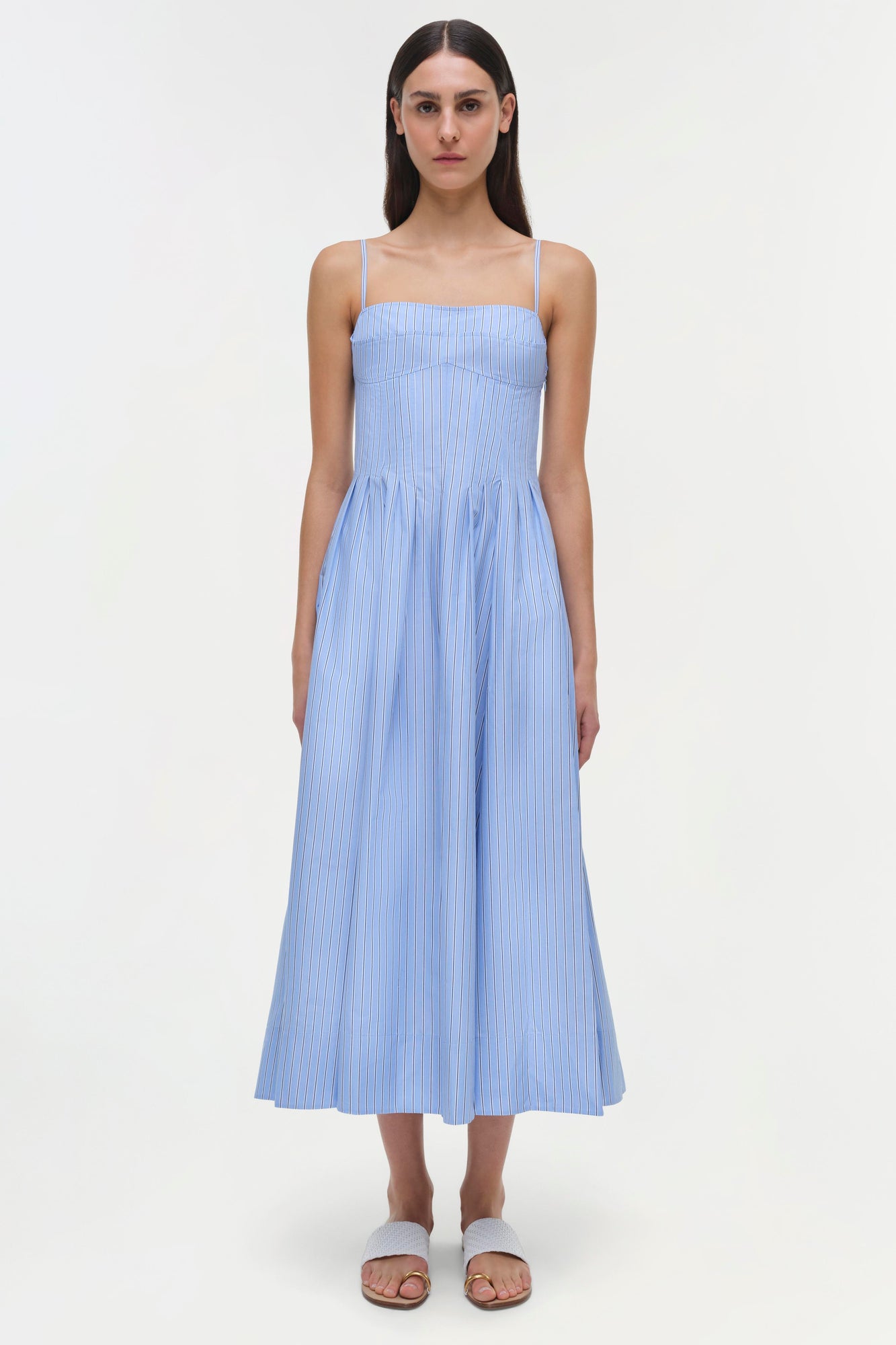 Womens | Kittiya Dress | Harbor Blue Stripe