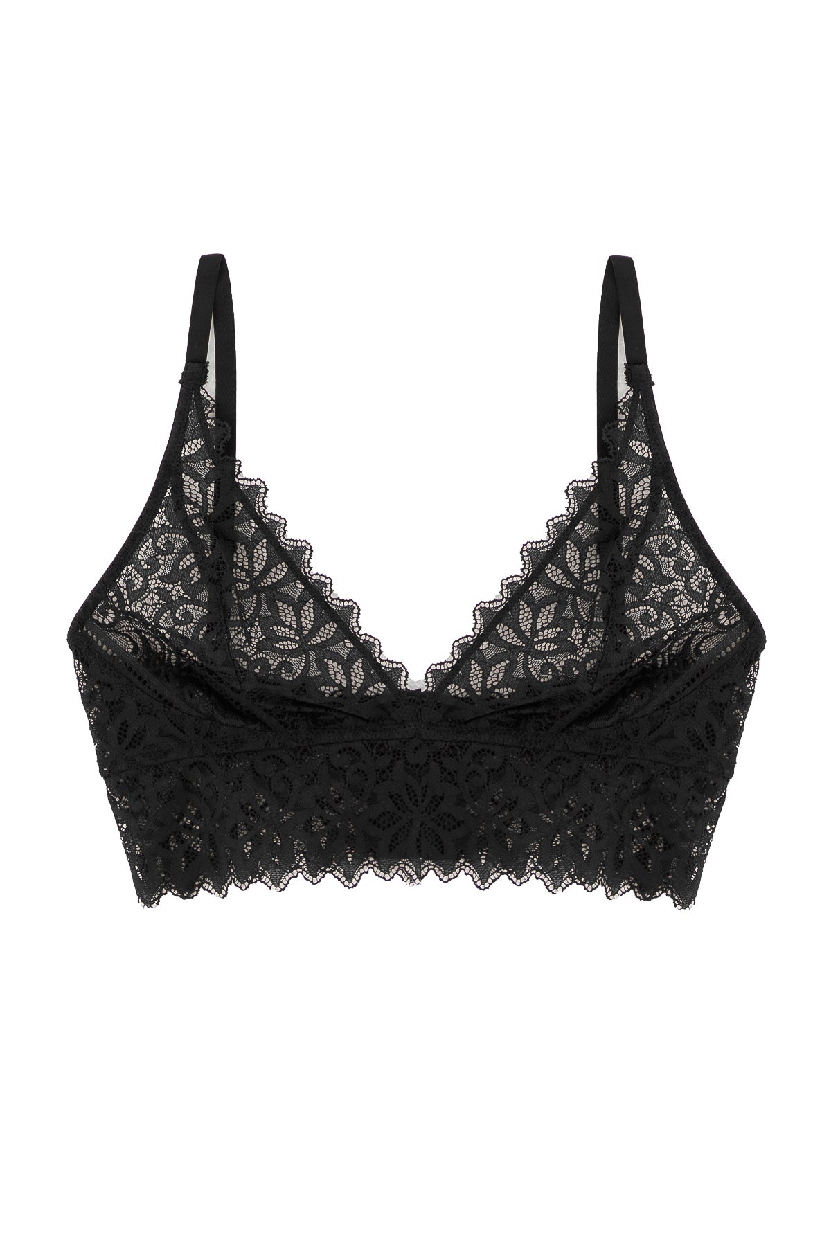 Orient Soft Triangle Bra | Black